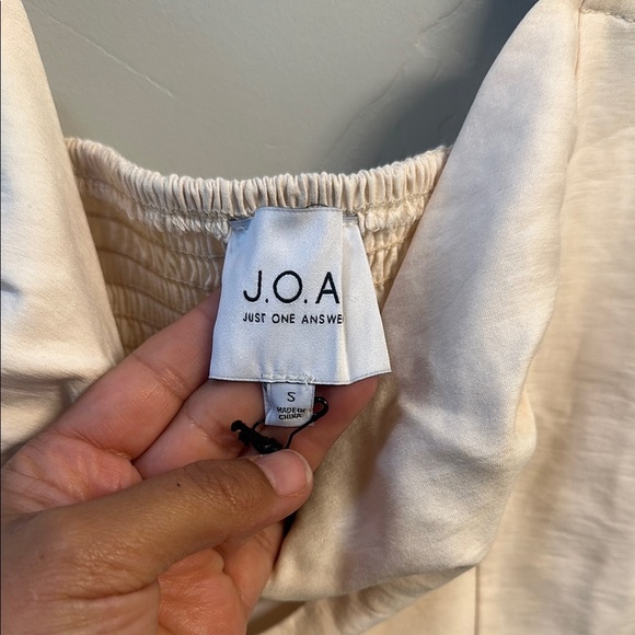 J.O.A. | Just One Answer | Cream Leopard Strap Women's Top - Picture 2 of 6